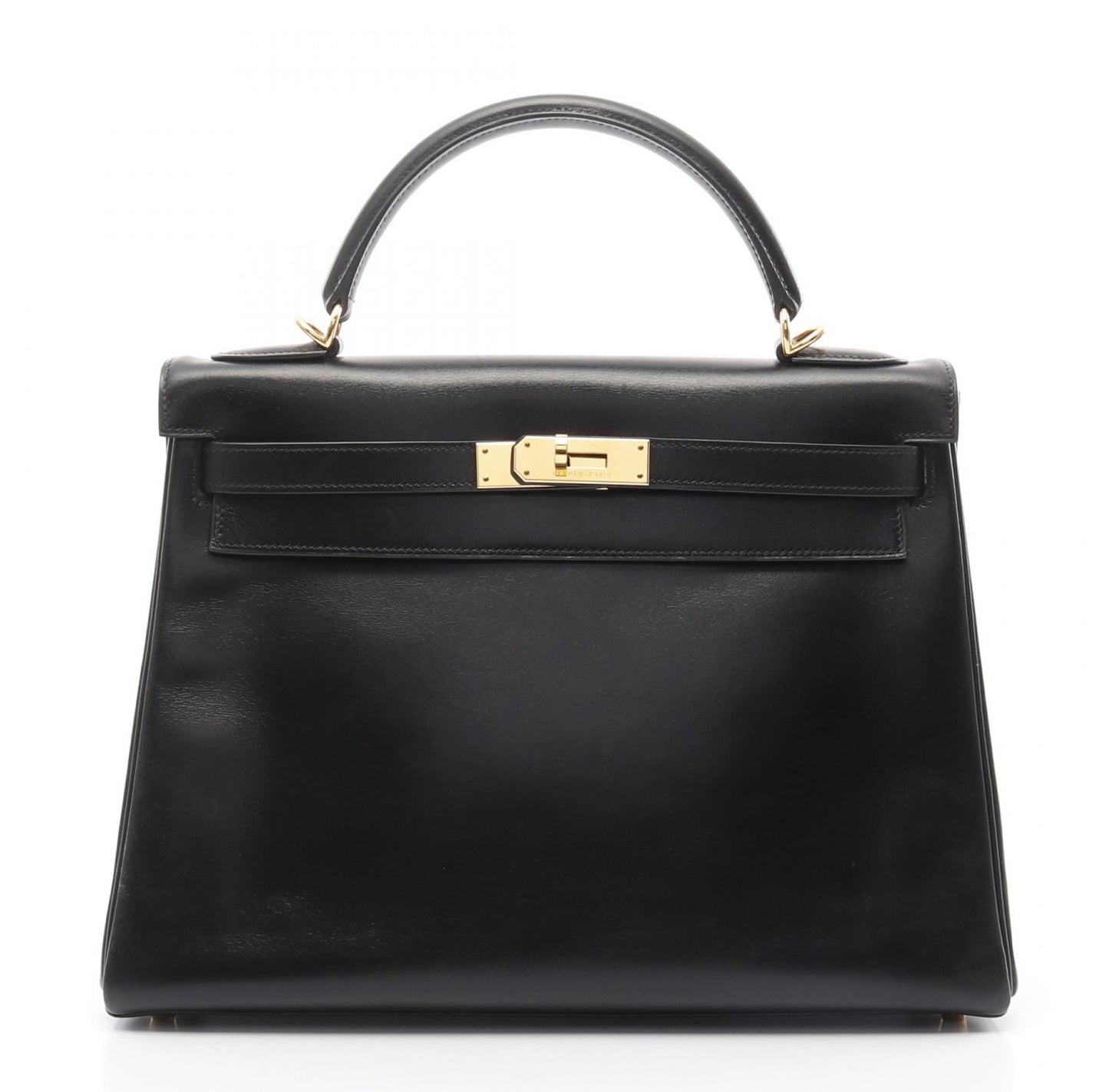【お客様リクエスト品】HERMES KELLY 32 ブラック×金具ゴールド 内縫い