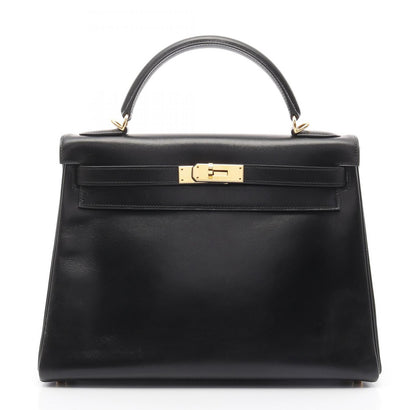 【お客様リクエスト品】HERMES KELLY 32 ブラック×金具ゴールド 内縫い