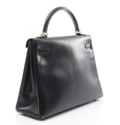 【お客様リクエスト品】HERMES KELLY 32 ブラック×金具ゴールド 内縫い