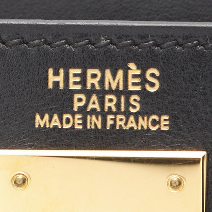 【お客様リクエスト品】HERMES KELLY 32 ブラック×金具ゴールド 内縫い