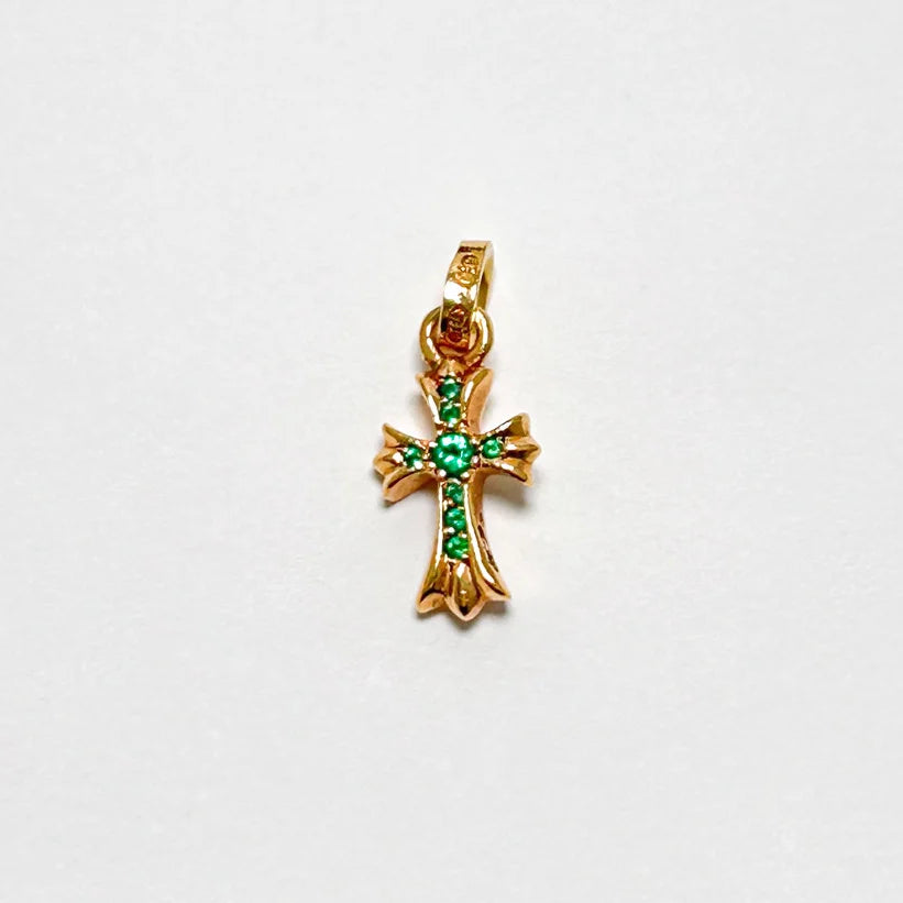 ChromeHearts ベイビーファット PAVEエメラルドチャーム 22k