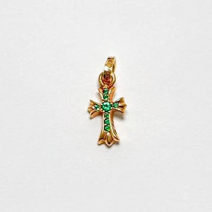 ChromeHearts ベイビーファット PAVEエメラルドチャーム 22k