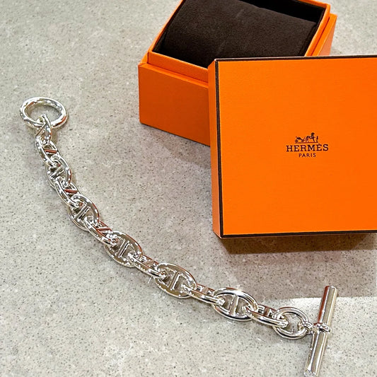 HERMES CHAINE D'ANCRE ブレスレット TGM 12コマ